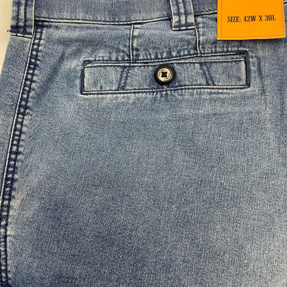 Ross Thomson Denim Jeans Faded Blue Distressed Straight NWT Men's 44 W x 32* - Picture 5 of 12